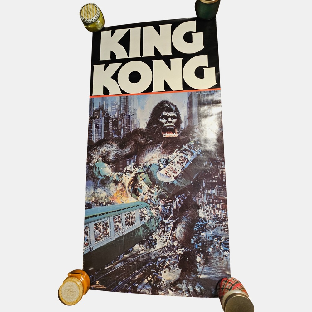 King Kong Movie Promo Poster Soundtrack Large Display 23x46 Vintage 1976 Reprise